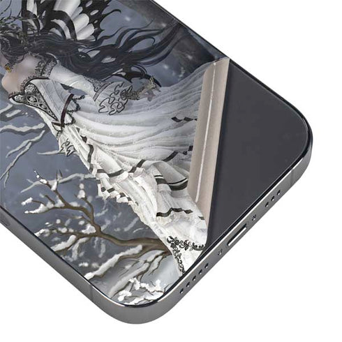 Fairy with Owl in Snow by Nene Thomas iPhone 14 Pro Skin